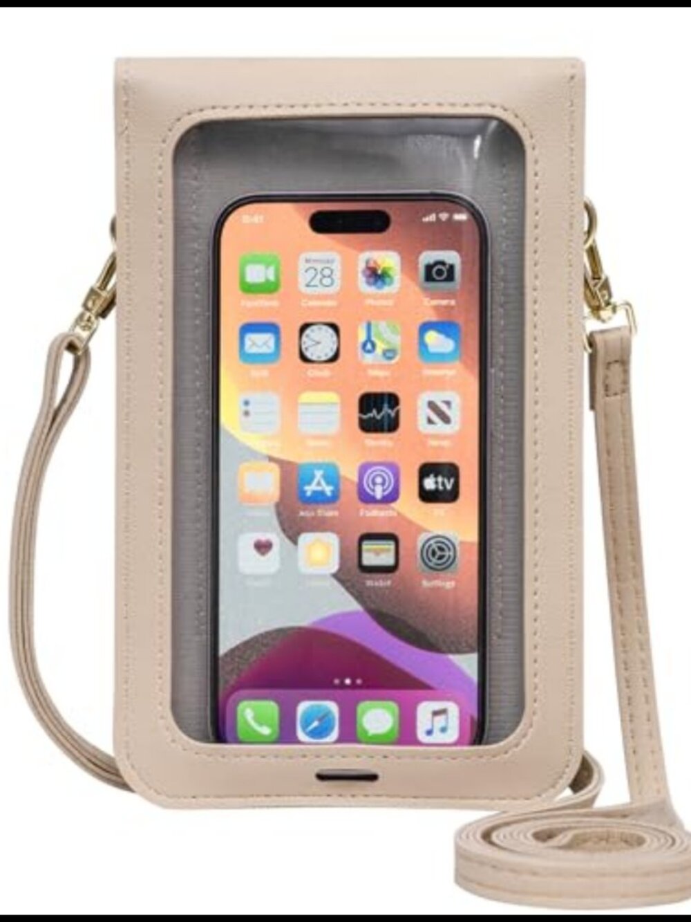 Small Crossbody Bag PU Leather Phone Purse Adjustable Strap Travel